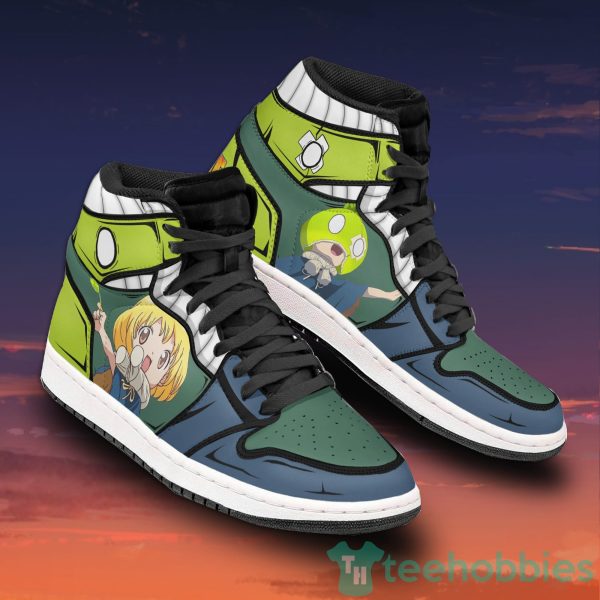 suika anime custom dr. stone air jordan hightop shoes 2 aZfHg 600x600px Suika Anime Custom Dr. Stone Air Jordan Hightop Shoes