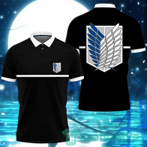 survey corps custom attack on titan anime black polo shirt for men and women 1 8mF4r 600x600px Survey Corps Custom Attack On Titan Anime Black Polo Shirt For Men And Women