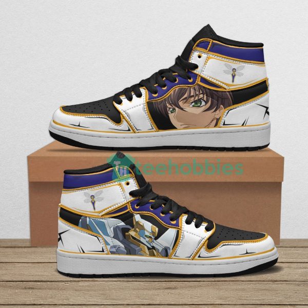 suzaku kururugi custom code geass anime air jordan hightop shoes 1 BITfy 600x600px Suzaku Kururugi Custom Code Geass Anime Air Jordan Hightop Shoes