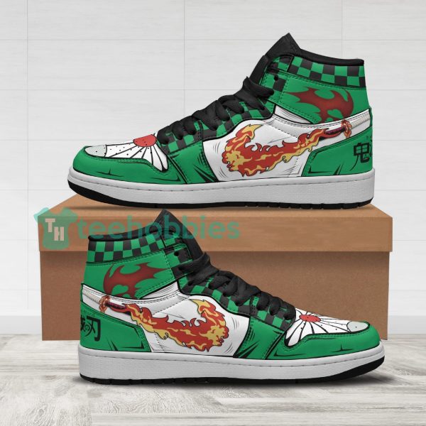 tanjiro kamado demon slayer fire skill custom air jordan hightop shoes 1 k8SsH 600x600px Tanjiro Kamado Demon Slayer Fire Skill Custom Air Jordan Hightop Shoes
