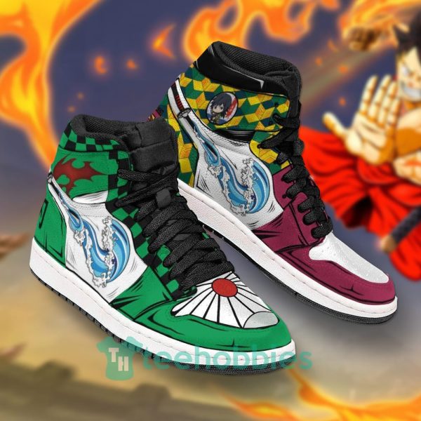 tanjiro x giyuu demon slayer sword custom air jordan hightop shoes 2 Vdwa0 600x600px Tanjiro x Giyuu Demon Slayer Sword Custom Air Jordan Hightop Shoes