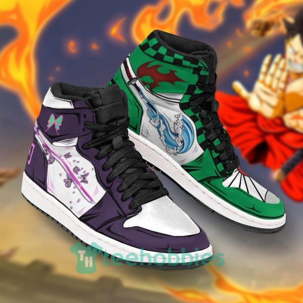 tanjiro x kanao custom demon slayer anime air jordan hightop shoes 2 awAUx 600x600px Tanjiro x Kanao Custom Demon Slayer Anime Air Jordan Hightop Shoes