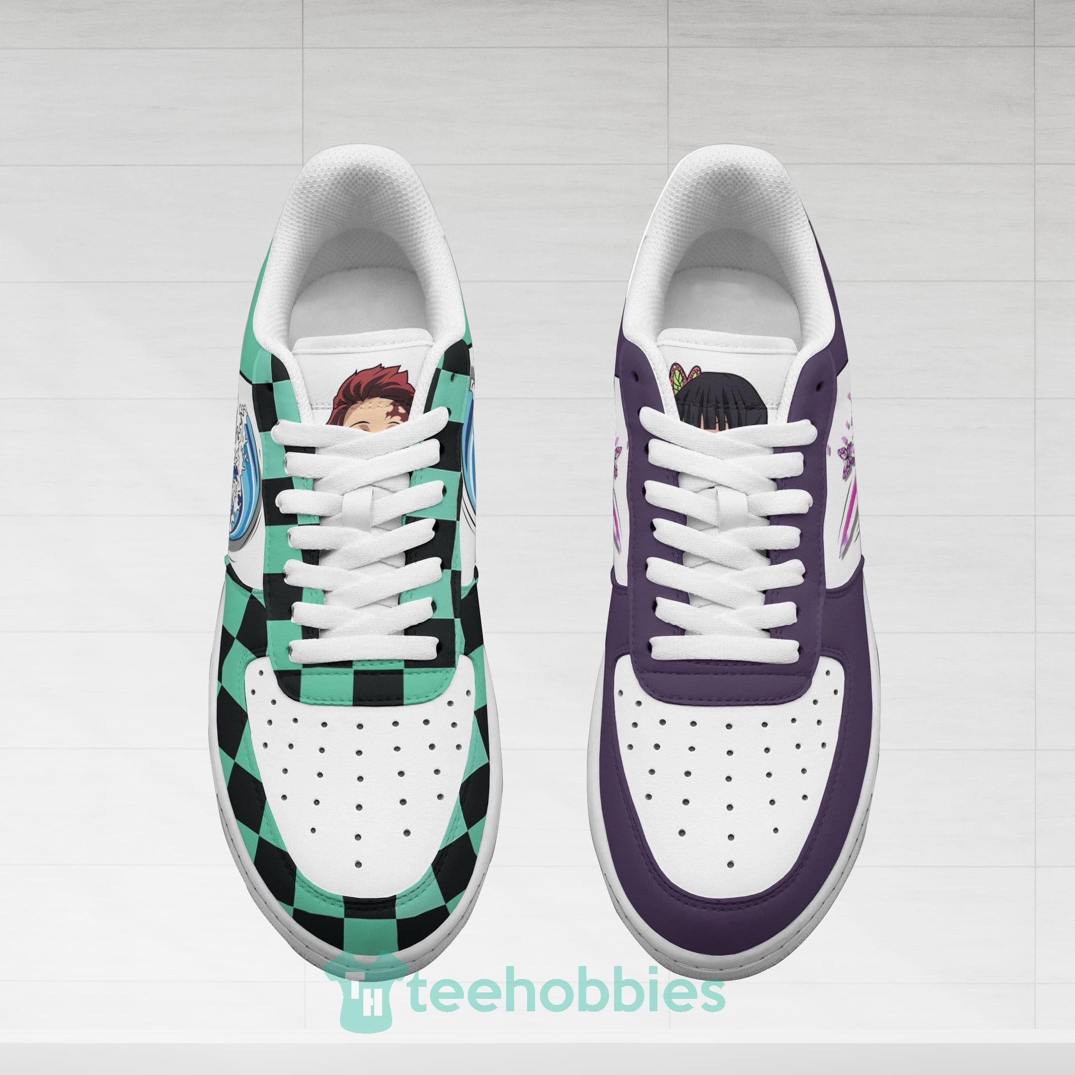 Tanjiro x Kanao Custom Demon Slayer Anime For Fans Air Force Shoes