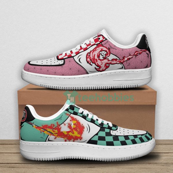 tanjiro x nezuko custom anime demon slayer air force shoes 1 kVTyc 600x600px Tanjiro x Nezuko Custom Anime Demon Slayer Air Force Shoes