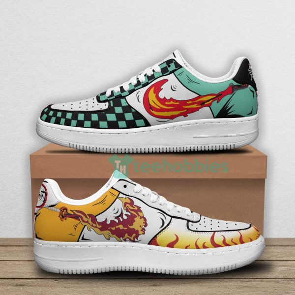 tanjiro x rengoku custom demon slayer anime air force shoes 1 e9Rsj 600x600px Tanjiro x Rengoku Custom Demon Slayer Anime Air Force Shoes