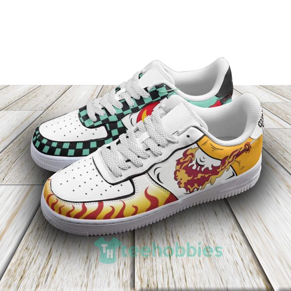 tanjiro x rengoku custom demon slayer anime air force shoes 2 Z2zL1 600x600px Tanjiro x Rengoku Custom Demon Slayer Anime Air Force Shoes