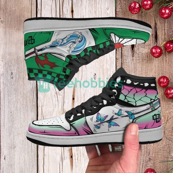 tanjiro x shinobu demon slayer custom anime air jordan hightop shoes 4 JVvx1 600x600px Tanjiro x Shinobu Demon Slayer Custom Anime Air Jordan Hightop Shoes