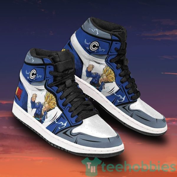 trunks anime super saiyan god custom air jordan hightop shoes 2 A3WE8 600x600px Trunks Anime Super Saiyan God Custom Air Jordan Hightop Shoes