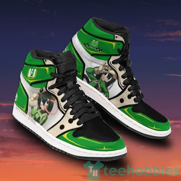tsuyu asui custom my hero academia anime air jordan hightop shoes 4 a935M 600x600px Tsuyu Asui Custom My Hero Academia Anime Air Jordan Hightop Shoes