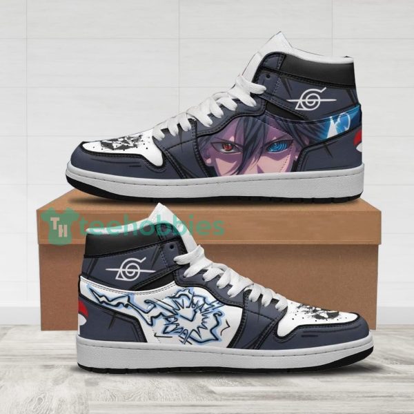 uchiha sasuke custom naruto anime air jordan hightop shoes 1 B6BAD 600x600px Uchiha Sasuke Custom Naruto Anime Air Jordan Hightop Shoes