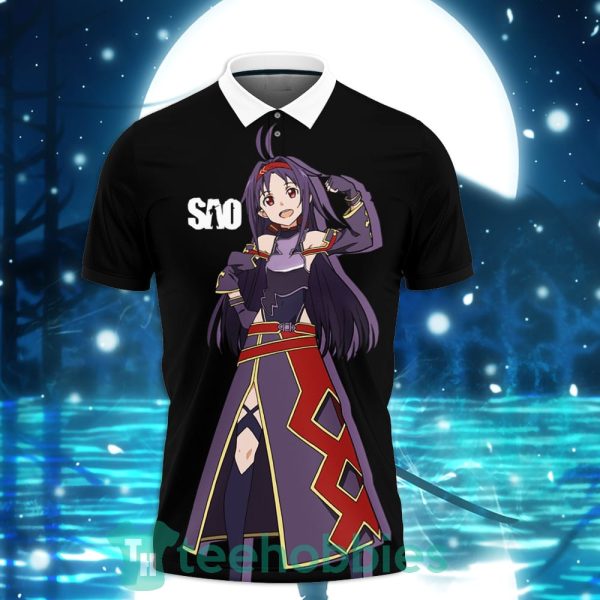 yuuki sword art online custom anime polo shirt for men and women 2 0UBYa 600x600px Yuuki Sword Art Online Custom Anime Polo Shirt For Men And Women