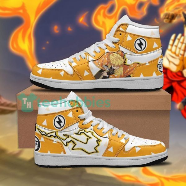 zenitsu lover demon slayers air jordan hightop shoes 1 xNxWC 600x600px Zenitsu Lover Demon Slayers Air Jordan Hightop Shoes