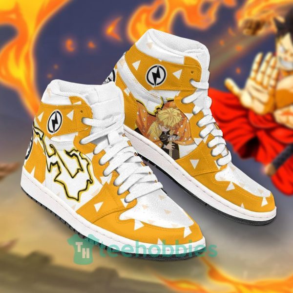 zenitsu lover demon slayers air jordan hightop shoes 2 yD1YL 600x600px Zenitsu Lover Demon Slayers Air Jordan Hightop Shoes