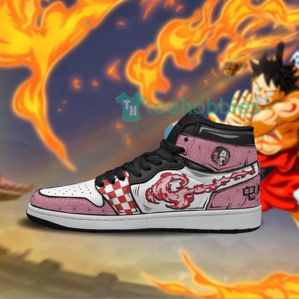 zenitsu x nezuko custom demon slayer air jordan hightop shoes 4 0ObLN 600x600px Zenitsu x Nezuko Custom Demon Slayer Air Jordan Hightop Shoes