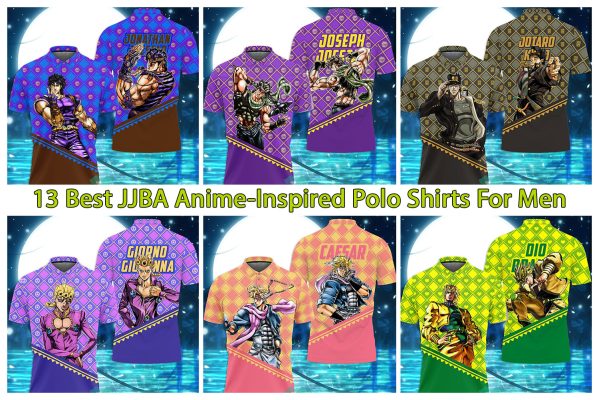 13 Best JJBA Anime-Inspired Polo Shirts For Men