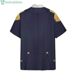 3D Royal Navy Captain 1806 Napoleonic Wars British Navy Custom Short Sleeve Shirtproduct photo 2