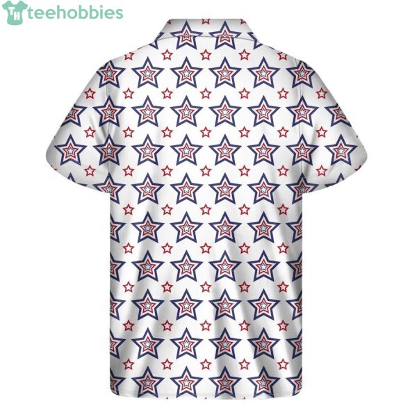 4Th Of July USA Star And American Flag Pattern Print Short Sleeves Hawaiian Shirtproduct photo 2