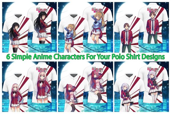6 Simple Anime Characters For Your Polo Shirt Designs