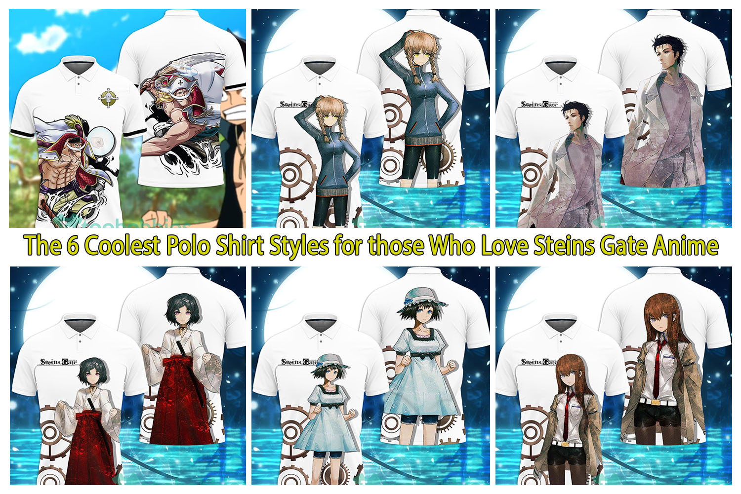 The 6 Coolest Polo Shirt Styles for those Who Love Steins Gate Anime
