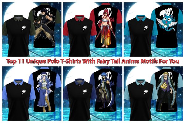 Top 11 Unique Polo T-Shirts With Fairy Tail Anime Motifs For You