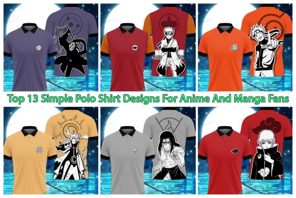Top 13 Simple Polo Shirt Designs For Anime And Manga Fans