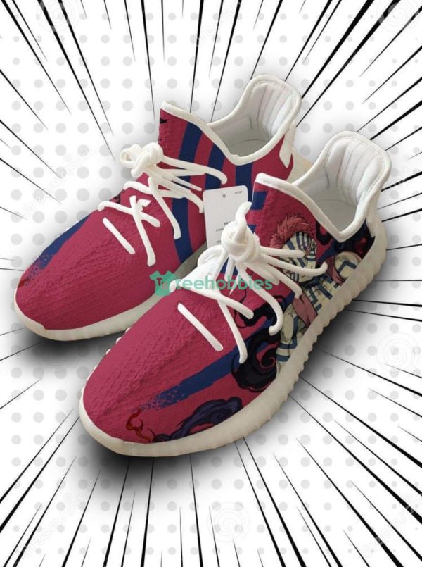 Akaza Custom Kimetsu No Yaiba Anime Yeezy Shoes For Fans Product Photo 1