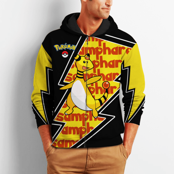Ampharos Zip All Over Printed 3D Shirt Costume Pokemon Fan Gift Idea Product Photo 2