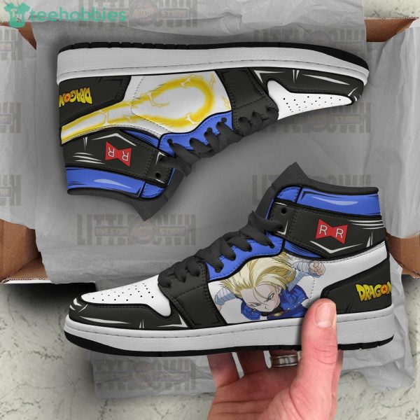 Android 18 Dragon Ball Super Anime Air Jordan Hightop Shoes Product Photo 4