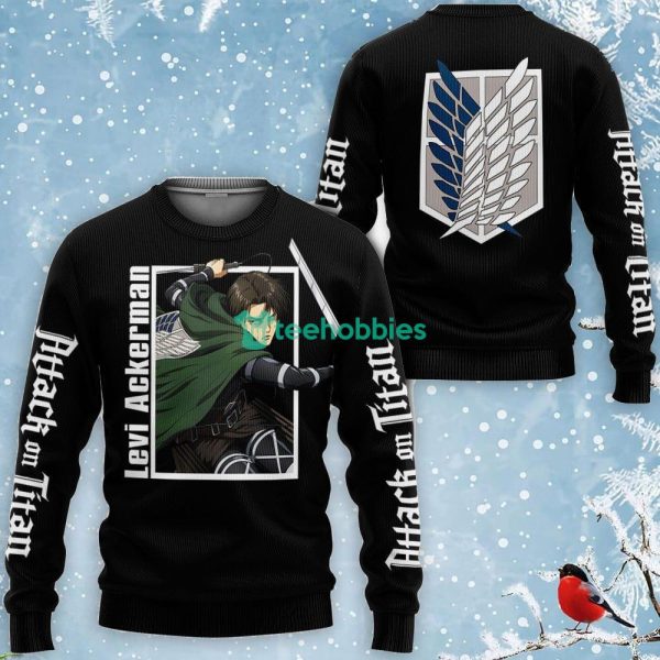 AOT Levi Ackerman All Over Printed 3D Shirt Attack On Titan Anime Fans Product Photo 2