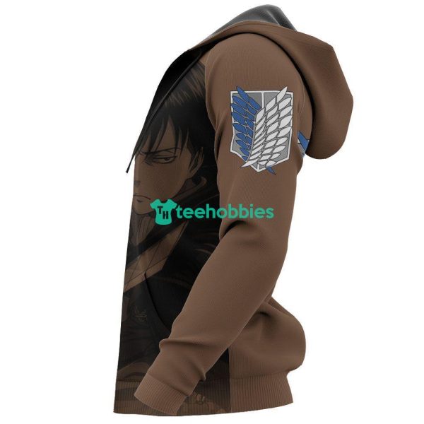 AOT Levi Ackerman Bleachack All Over Printed 3D Shirt Attack On Titan Anime Fans Product Photo 5
