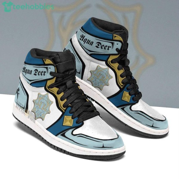 Aqua Deer Black Clover Anime Air Jordan Hightop Shoes Product Photo 4