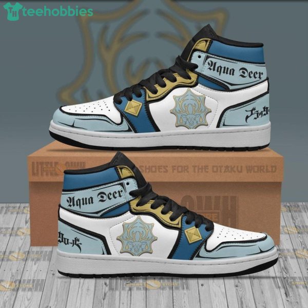Aqua Deer Black Clover Anime Air Jordan Hightop Shoes Product Photo 1