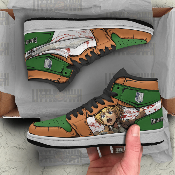 Armin Arlert Anime Air Jordan Hightop Shoes Attack On Titan Product Photo 3