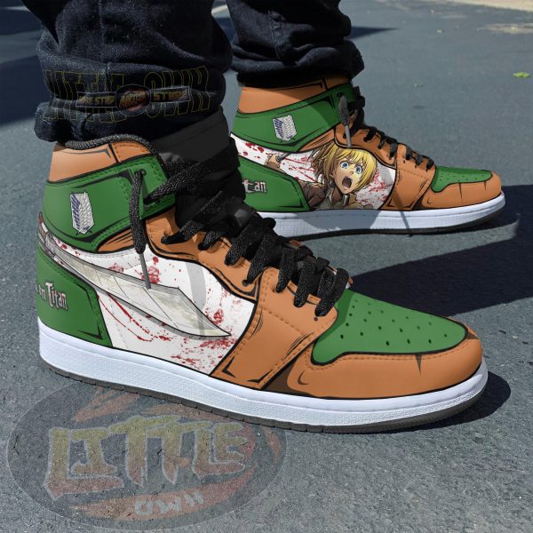 Armin Arlert Anime Air Jordan Hightop Shoes Attack On Titan Product Photo 4