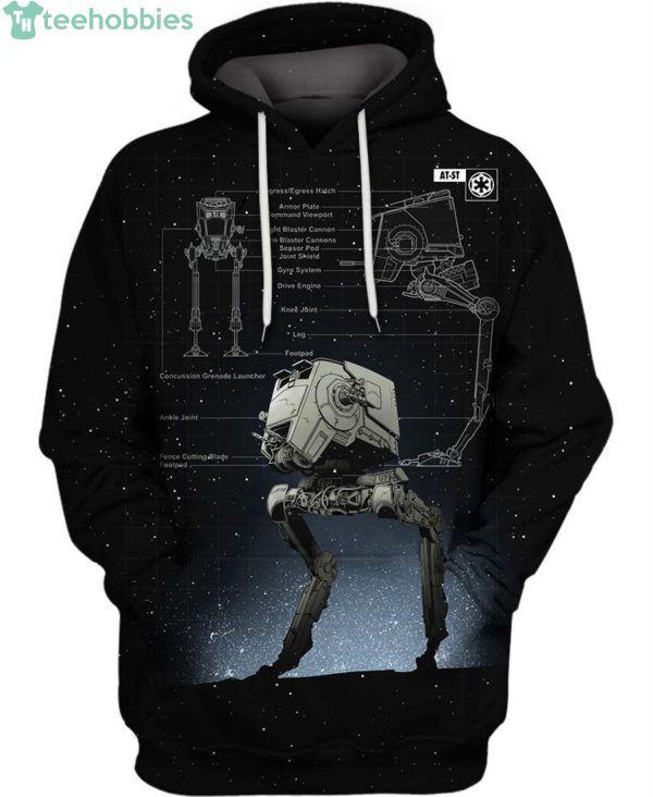 At-St Walker Star Wars All Over Print 3D Hoodieproduct photo 1