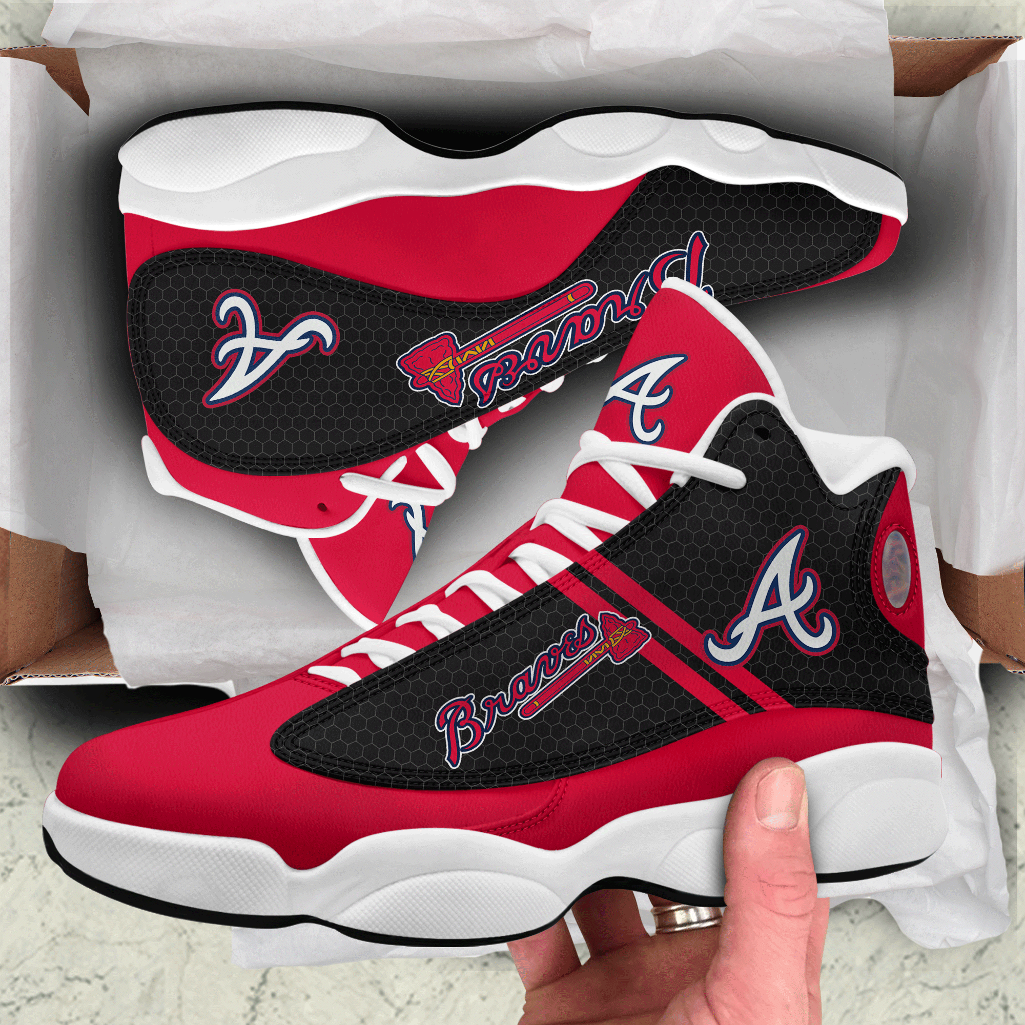 Atlanta Braves Sport Team Air Jordan 13 Shoes For Men And Women - Banantees