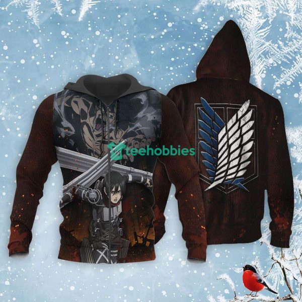 Attack On Tian Mikasa Ackerman All Over Printed 3D Shirt AOT Final Season Anime Fans Product Photo 1