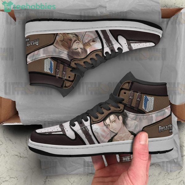 Attack On Titan Air Jordan Hightop Shoes Eren Yeager Anime Sneakers Product Photo 2