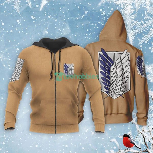 Attack On Titan All Over Printed 3D Shirt Wings Of Freedom Scout Regiment Anime Fans Product Photo 2