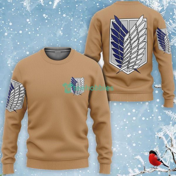 Attack On Titan All Over Printed 3D Shirt Wings Of Freedom Scout Regiment Anime Fans Product Photo 3