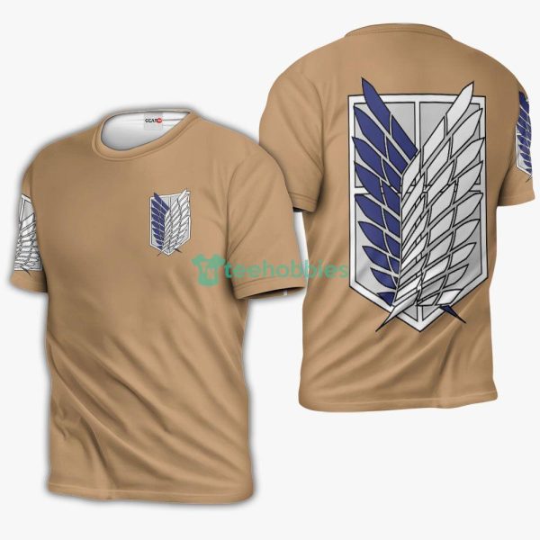 Attack On Titan All Over Printed 3D Shirt Wings Of Freedom Scout Regiment Anime Fans Product Photo 4