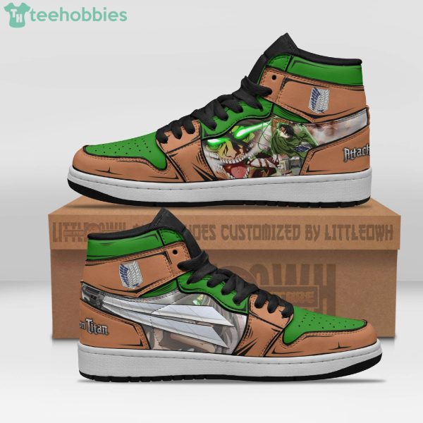 Attack On Titan Levi Ackerman Anime Air Jordan Hightop Shoes Custom Product Photo 1