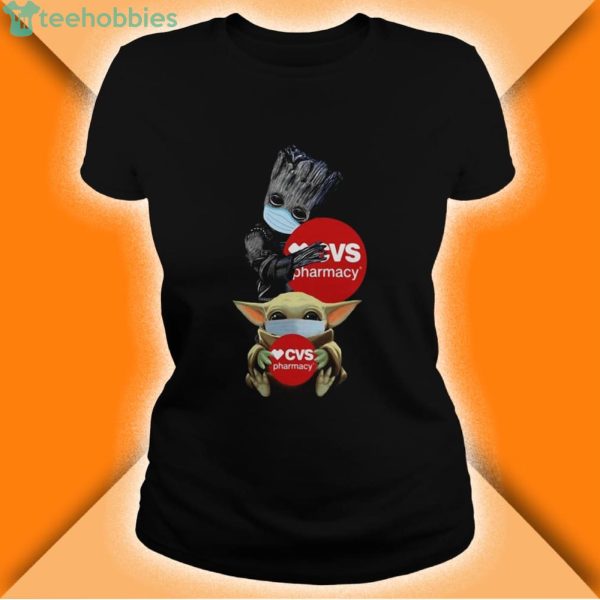 baby groot and baby yoda face mask hug cvs pharmacy shirt 1 600x600px Baby Groot And Baby Yoda Face Mask Hug Cvs Pharmacy Shirt