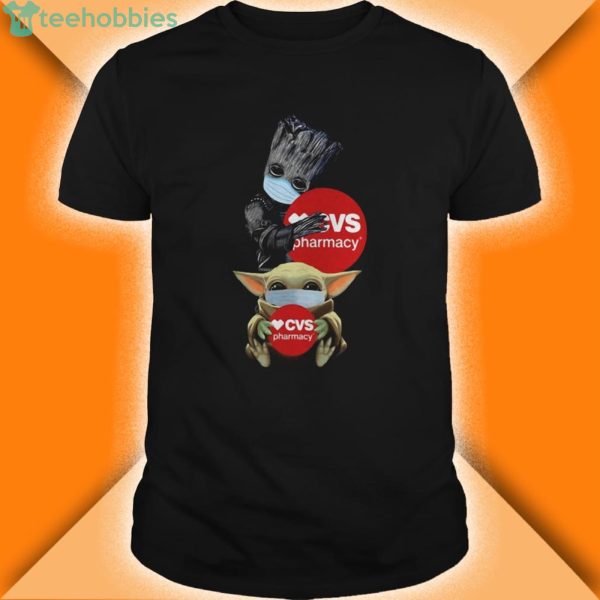 baby groot and baby yoda face mask hug cvs pharmacy shirt 600x600px Baby Groot And Baby Yoda Face Mask Hug Cvs Pharmacy Shirt