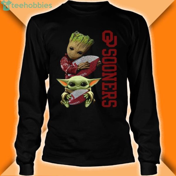 baby groot and baby yoda hug oklahoma sooners tshirt 2 600x600px Baby Groot And Baby Yoda Hug Oklahoma Sooners Tshirt