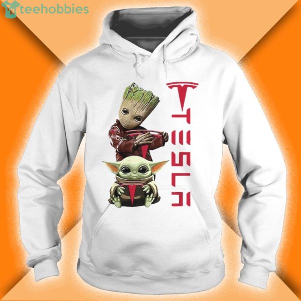 baby groot and baby yoda tesla star wars shirt 2 600x600px Baby Groot And Baby Yoda Tesla Star Wars Shirt