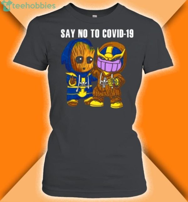 baby groot and thanos sau no to covid19 shirt 1 600x645px Baby Groot And Thanos Sau No To Covid19 Shirt