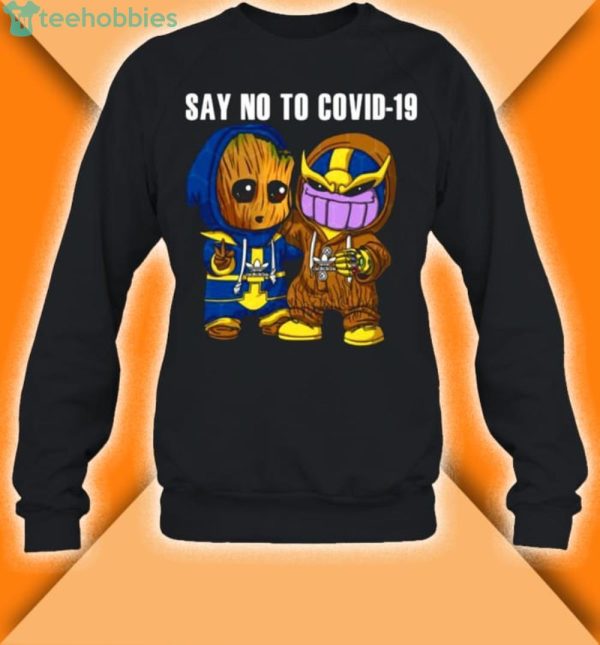 baby groot and thanos sau no to covid19 shirt 3 600x645px Baby Groot And Thanos Sau No To Covid19 Shirt