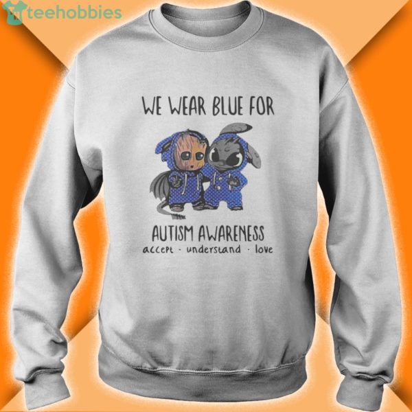 baby groot and toothless we wear blue for autism awareness shirt 3 600x600px Baby Groot And Toothless We Wear Blue For Autism Awareness Shirt