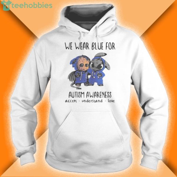 baby groot and toothless we wear blue for autism awareness shirt 4 600x600px Baby Groot And Toothless We Wear Blue For Autism Awareness Shirt